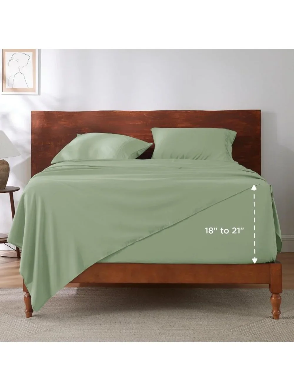 Deep Pocket Queen Sheet Set - Fits Mattresses Up to 21